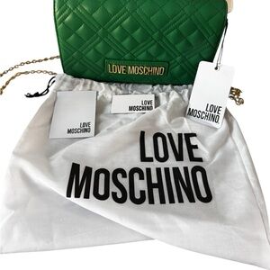 Love Moschino Emerald Quilted Clutch